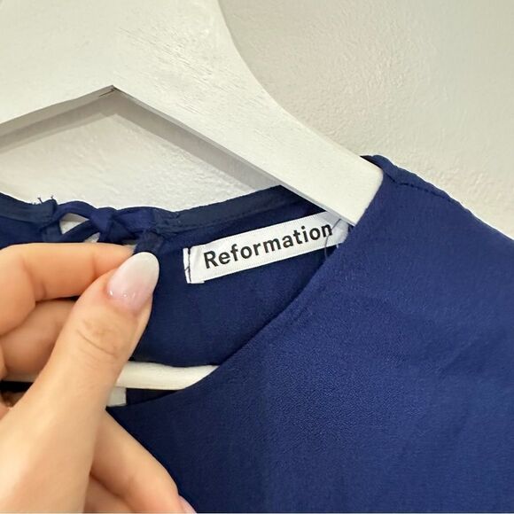 Reformation Mayer Jumpsuit in Danube Blue - Picture 7 of 8